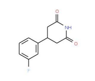 4-(3-Fluorophenyl)piperidine-2,6-dione (CAS 959246-81-2) - chemical structure image