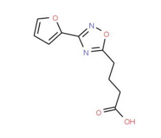 4-(3-Furan-2-yl-[1,2,4]oxadiazol-5-yl)-butyric acid (CAS 878437-17-3) - chemical structure image