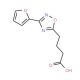 4-(3-Furan-2-yl-[1,2,4]oxadiazol-5-yl)-butyric acid (CAS 878437-17-3) - chemical structure image