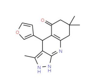 4-(3-Furyl)-3,7,7-trimethyl-1,4,6,7,8,9-hexahydro-5H-pyrazolo[3,4-b]quinolin-5-one - chemical structure image