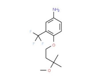 4-(3-Methoxy-3-methyl-butoxy)-3-trifluoromethyl-phenylamine - chemical structure image