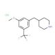 4-(3-Methoxy-5-trifluoromethyl-benzyl)-piperidine hydrochloride (CAS 782504-62-5) - chemical structure image