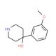 4-(3-Methoxyphenyl)piperidin-4-ol (CAS 180161-15-3) - chemical structure image
