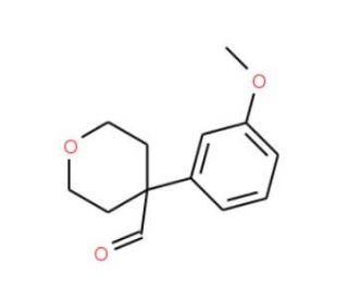 4-(3-Methoxyphenyl)tetrahydro-2H-pyran-4-carboxaldehyde - chemical structure image