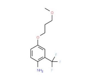 4-(3-Methoxypropoxy)-2-(trifluoromethyl)aniline - chemical structure image