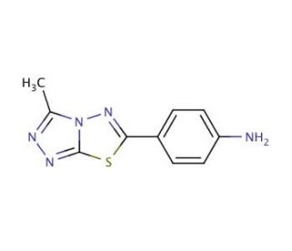 4-(3-Methyl-[1,2,4]triazolo-[3,4-b][1,3,4]thiadiazol-6-yl)-phenylamine - chemical structure image