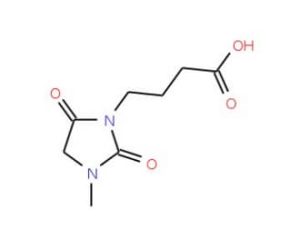 4-(3-methyl-2,5-dioxoimidazolidin-1-yl)butanoic acid - chemical structure image