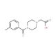 [4-(3-Methyl-benzoyl)-piperazin-1-yl]-acetic acid (CAS 705941-42-0) - chemical structure image