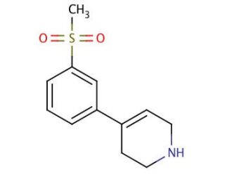 4-[3-(Methylsulfonyl)phenyl]-1,2,3,6-tetrahydropyridine (CAS 346688-58-2) - chemical structure image