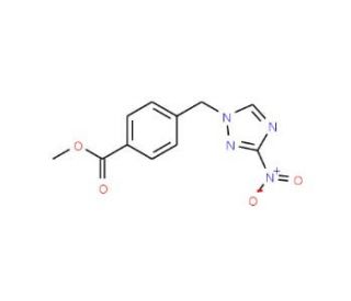 4-(3-Nitro-[1,2,4]triazol-1-ylmethyl)-benzoic acid methyl ester - chemical structure image