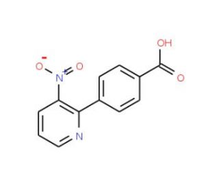 4-(3-Nitro-2-pyridinyl)benzenecarboxylic acid (CAS 847446-89-3) - chemical structure image