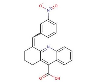 4-(3-Nitro-benzylidene)-1,2,3,4-tetrahydro-acridine-9-carboxylic acid - chemical structure image