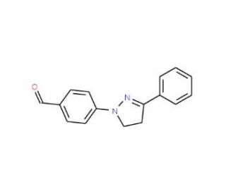4-(3-Phenyl-4,5-dihydro-pyrazol-1-yl)-benzaldehyde (CAS 961-88-6) - chemical structure image