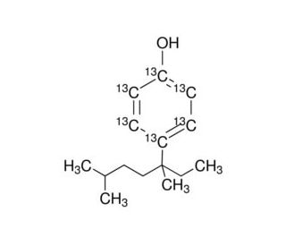 4-(3&prime;,6&prime;-Dimethyl-3&prime;-heptyl)phenol-13C6 Solution (CAS 1173020-38-6) - chemical structure image