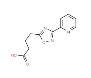 4-(3-pyridin-2-yl-1,2,4-oxadiazol-5-yl)butanoic acid - chemical structure image