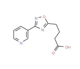 4-(3-Pyridin-3-yl-[1,2,4]oxadiazol-5-yl)-butyric acid (CAS 878437-11-7) - chemical structure image