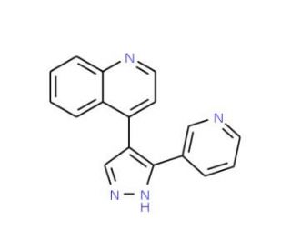 4-(3-Pyridin-3-yl-1H-pyrazol-4-yl)quinoline (CAS 849924-96-5) - chemical structure image