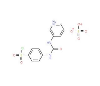 4-(3-Pyridin-3-yl-ureido)benzenesulfonyl chloride hydrogen sulfate - chemical structure image