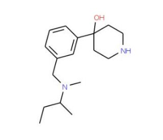 4-(3-{[sec-Butyl(methyl)amino]methyl}phenyl)-piperidin-4-ol - chemical structure image