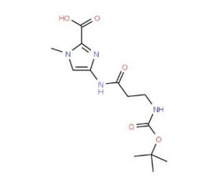 4-(3-tert-Butoxycarbonylaminopropionylamino)-1-methyl-1H-imidazole-2-carboxylic acid - chemical structure image