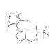 4-(3-((tert-Butyldimethylsilyloxy)methyl)-pyrrolidin-1-yl)-5-iodopyridin-3-amine - chemical structure image