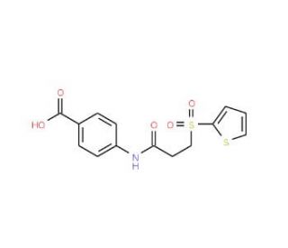 4-{[3-(Thien-2-ylsulfonyl)propanoyl]amino}-benzoic acid - chemical structure image