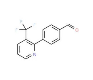 4-[3-(Trifluoromethyl)-2-pyridinyl]-benzene carbaldehyde (CAS 847446-85-9) - chemical structure image