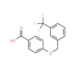 4-{[3-(Trifluoromethyl)benzyl]oxy}benzoic acid - chemical structure image