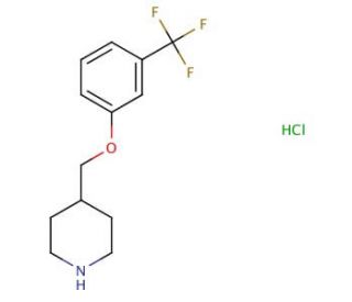 4-{[3-(Trifluoromethyl)phenoxy]methyl}piperidinehydrochloride - chemical structure image