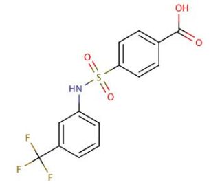 4-(3-Trifluoromethyl-phenylsulfamoyl)-benzoic acid - chemical structure image