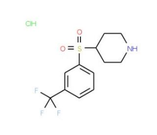 4-{[3-(Trifluoromethyl)phenyl]sulfonyl}-piperidine hydrochloride (CAS 849035-98-9) - chemical structure image