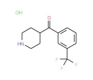 4-(3-Trifluoromethylbenzoyl)-piperidine, Hydrochloride (CAS 64670-97-9) - chemical structure image