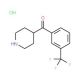 4-(3-Trifluoromethylbenzoyl)-piperidine, Hydrochloride (CAS 64670-97-9) - chemical structure image