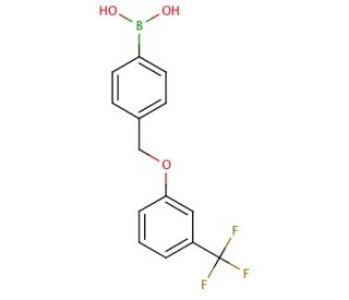 4-(3&prime;-(Trifluoromethyl)phenoxymethyl)phenylboronic acid (CAS 849062-03-9) - chemical structure image