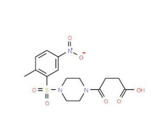 4-{4-[(2-methyl-5-nitrophenyl)sulfonyl]piperazin-1-yl}-4-oxobutanoic acid - chemical structure image