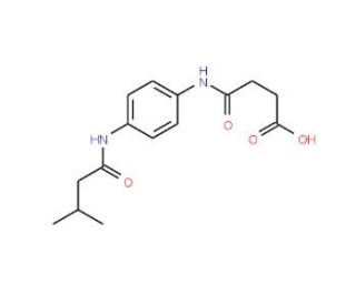 4-{4-[(3-Methylbutanoyl)amino]anilino}-4-oxobutanoic acid - chemical structure image