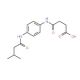 4-{4-[(3-Methylbutanoyl)amino]anilino}-4-oxobutanoic acid - chemical structure image