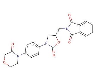 4-[4-[(5S)-5-Phthalimidomethyl-2-oxo-3-oxazolidinyl]phenyl]-3-morpholinone - chemical structure image