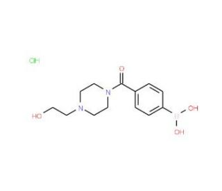4-{[4-(2-Hydroxyethyl)piperazin-1-yl]carbonyl}benzeneboronic acid HCl (CAS 913835-44-6) - chemical structure image