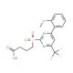 4-{[4-(2-Methoxyphenyl)-6-(trifluoromethyl)-pyrimidin-2-yl]sulfonyl}butanoic acid - chemical structure image