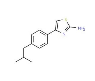 4-[4-(2-methylpropyl)phenyl]-1,3-thiazol-2-amine (CAS 351982-44-0) - chemical structure image