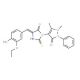 4-[4-(3-Ethoxy-4-hydroxy-benzylidene)-5-oxo-2-thioxo-imidazolidin-1-yl]-1,5-dimethyl-2-phenyl-1,2-dihydro-pyrazol-3-one - che