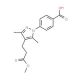 4-[4-(3-methoxy-3-oxopropyl)-3,5-dimethyl-1H-pyrazol-1-yl]benzoic acid - chemical structure image