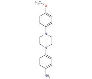 4-[4-(4-Methyloxy-phenyl)-piperazin-1-yl]-phenylamine (CAS 74852-62-3) - chemical structure image