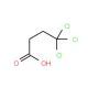 4,4,4-Trichlorobutyric acid (CAS 2345-32-6) - chemical structure image
