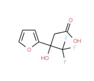 4,4,4-trifluoro-3-(2-furyl)-3-hydroxybutanoic acid - chemical structure image