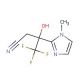 4,4,4-trifluoro-3-hydroxy-3-(1-methyl-1H-imidazol-2-yl)butanenitrile - chemical structure image