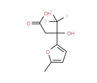 4,4,4-trifluoro-3-hydroxy-3-(5-methyl-2-furyl)butanoic acid - chemical structure image