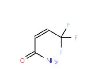 4,4,4-Trifluorocrotonamide (CAS 590-76-1) - chemical structure image