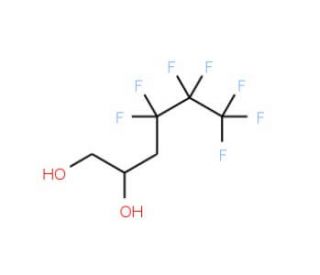 4,4,5,5,6,6,6-Heptafluorohexane-1,2-diol (CAS 1992-91-2) - chemical structure image